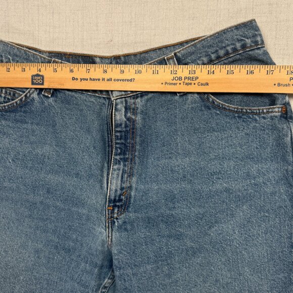 Vintage Levi's 950 Relaxed Fit Jean Shorts Cotton High Rise Medium Wash Size 13 - Picture 4 of 9